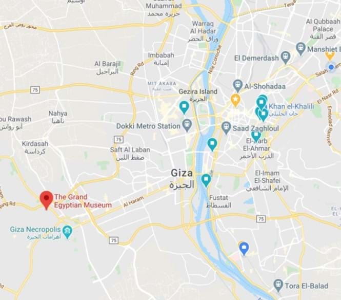 Grand Egyptian Museum Location